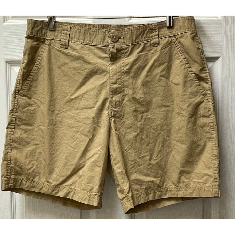 Columbia Men's 34 Waist 8" Inseam Khaki Cotton Twill Shorts
